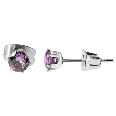 Paar Ohrstecker ADELIA´S "Ohrringe – Ohrstecker aus Edelstahl mit Zirkonia", Damen, Gr. Damen, Edelstahl, silber, Ohrringe, Perfekt als Geschenk zum Jubiläum