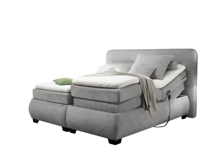freiraum Boxspringbett EVOLUTION, Liegefläche 160x200cm, Motorverstellung, schlamm - 190x122x220 (BxHxT)