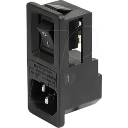 SCH GSW6762SI - Kaltgerätestecker mit Schalter, Snap-In