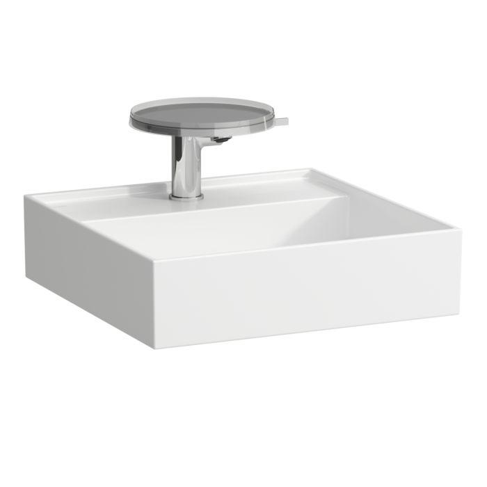 LAUFEN Kartell Handwaschbecken 46x46cm, weiß, 1 Hahnloch, Saphirkeramik