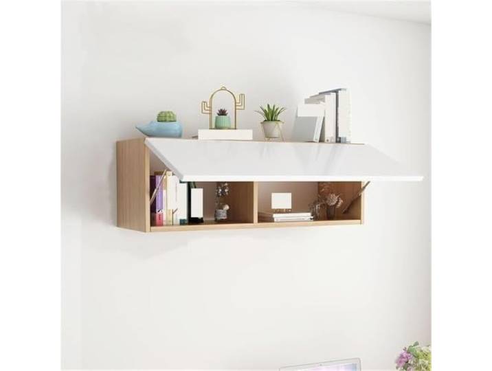 Schlanker Wandschrank Aus Holz For Kleine Räume, Stilvolles, Organizer-Set Platzsparendes(Natural,100cm)