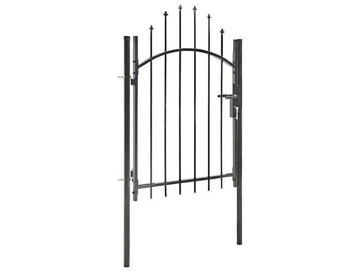 vidaXL Gartentor Woerden Stahl 1x1,25 m Schwarz