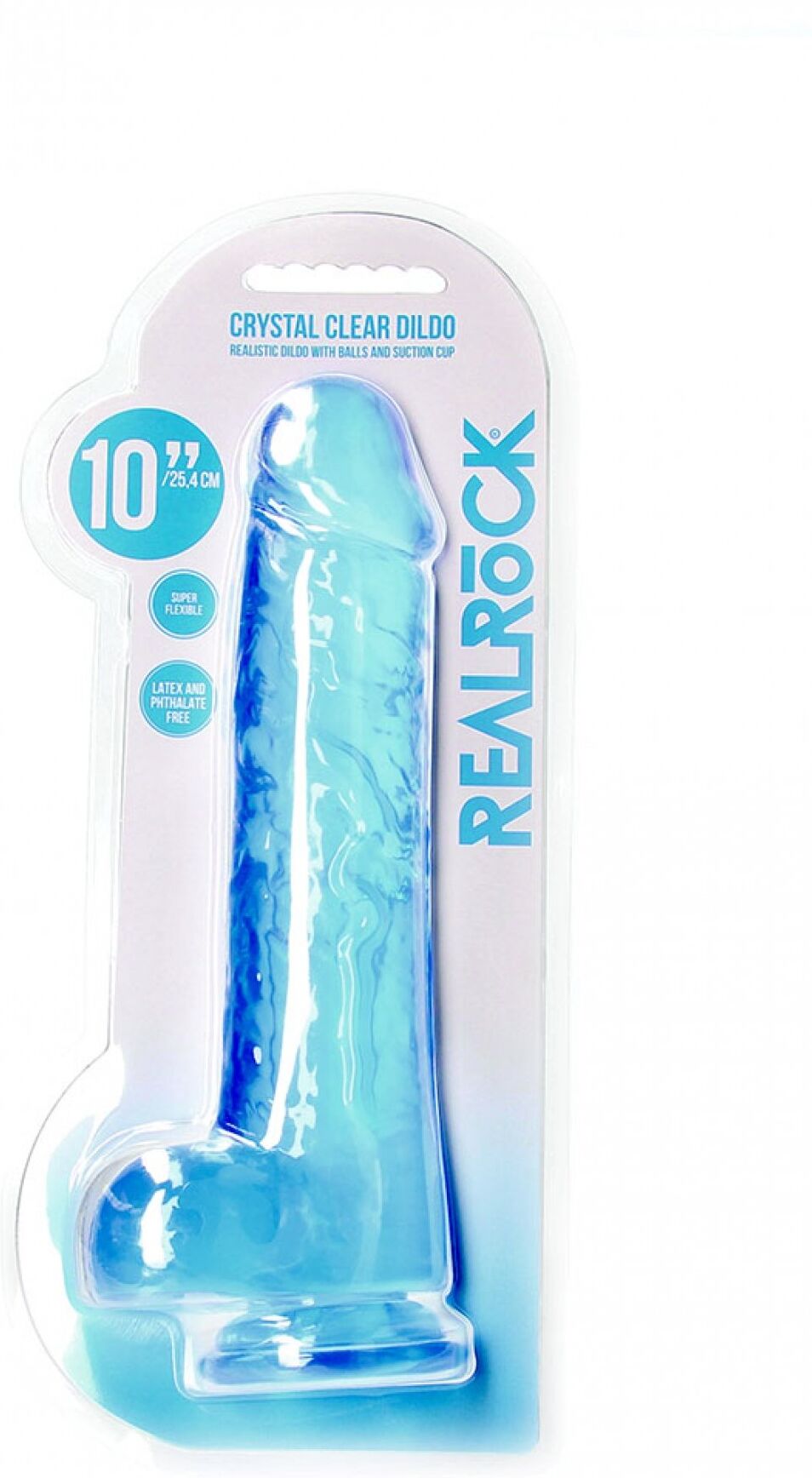 RealRock Gode Réaliste Jelly 25,4 cm - Blue