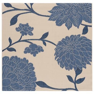 SAFAVIEH Courtyard Alison Floral Indoor/ Outdoor Waterproof Patio Backyard Rug