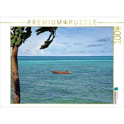 CALVENDO Puzzle Angler auf dem Meer | 1000 Teile Lege-Größe 64x48cm Foto-Puzzle für glückliche Stunden