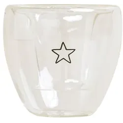 doppelwandiges Glas Sternglas weiß Inhalt 100 ml 9.4 cm
