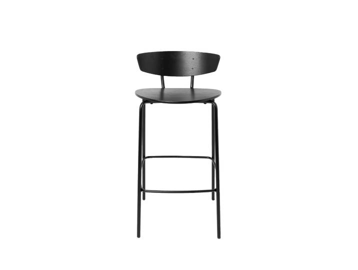 Ferm Living Chaise de bar Herman basse noir