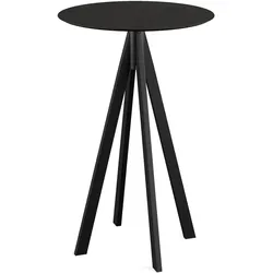 Feros Infinity Stehtisch Schwarz frame +  Schwarz HPL Ø70 cm