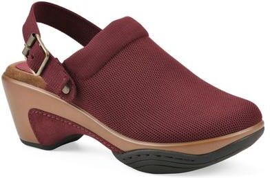 Women's Viable Slingback Clog by White Mountain in Burgundy Fabric (Size 7 M)