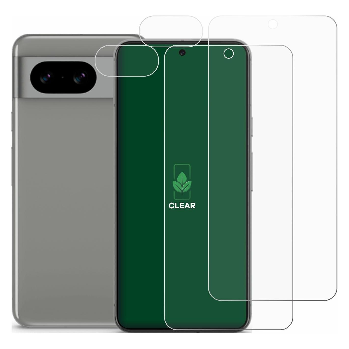 ScreenLeaf Schutzfolie für Google Pixel 8 (Display+Kamera) Displayschutz Display Schutz Folie Klar Transparent (Google Pixel 8) (6151217)