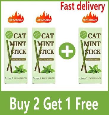 Inspired Living Natural Silvervine Cat Sticks For Dental Chewing And Play 3pcs