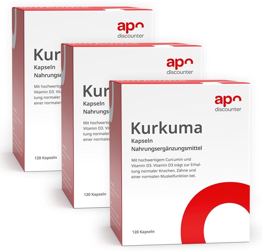 Kurkuma Kapseln mit Vitamin D3 von apodiscounter