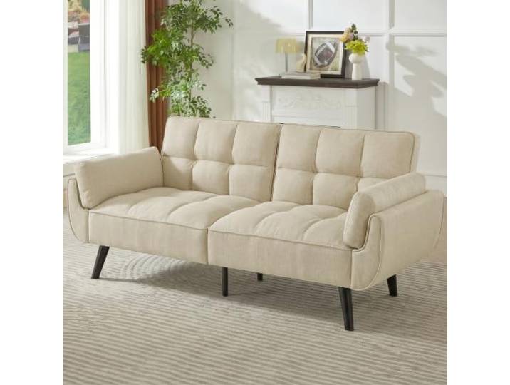 JIEXI Sofa 3 Sitzer, Kleines Schlafsofa 191x83cm, Bequemes Rückenlehne ohne Klappfunktion, Geeignet Für Wohnzimmer, Büro, Lounge, Zimmer, Schlafzimmer
