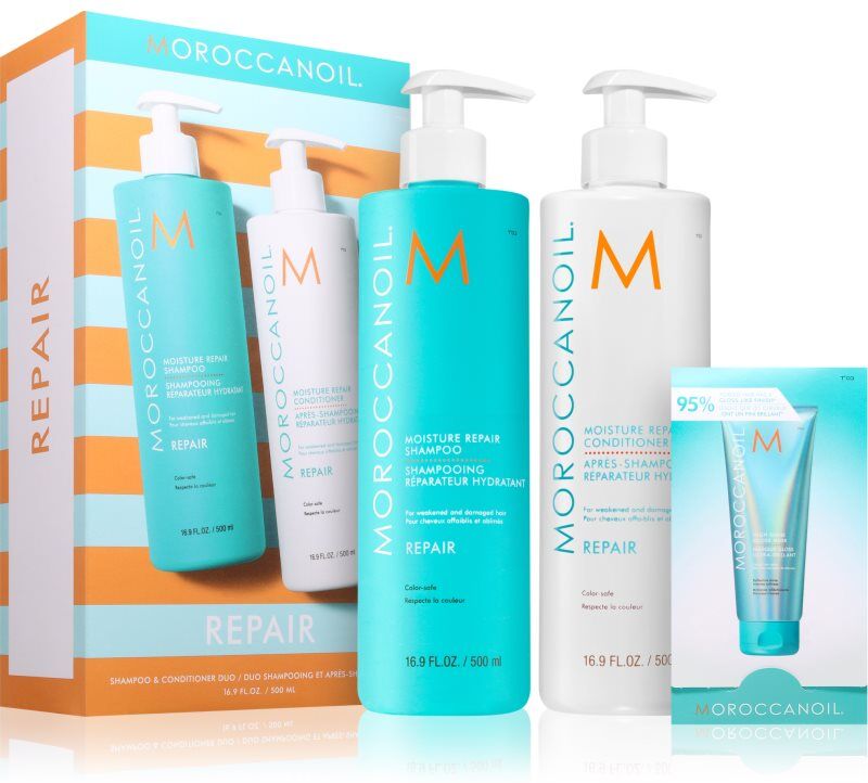 Moroccanoil Repair Shampoo & Conditioner Duo ensemble pour cheveux abîmés et traités chimiquement