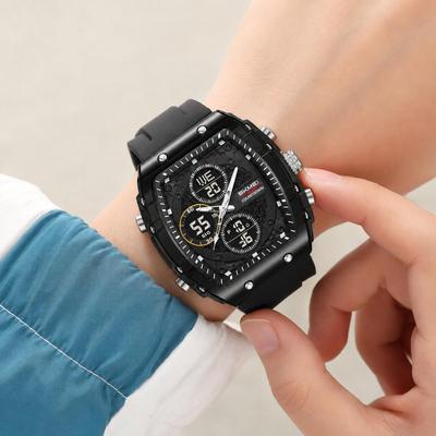 Everyday Crate SKMEI 2602 Dual Display Sports Watch 50M Water Resistant Watch With Chronograph And LED Backlight black