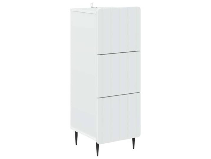 Makastle Schubladenschrank 33 x 34,5 x 92 cm Weiß Holzwerkstoff mit 3 Schubladen