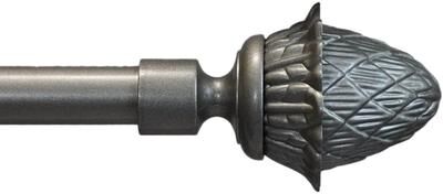 Urbanest Adjustable Artichoke Finial Curtain Drapery Rod Set 5/8-inch