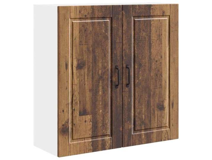 NOUVEAU Meuble de cuisine haut - Meuble mural PORTO - Bois ancien - 80x31x80cm - Anti l'humidité  32039