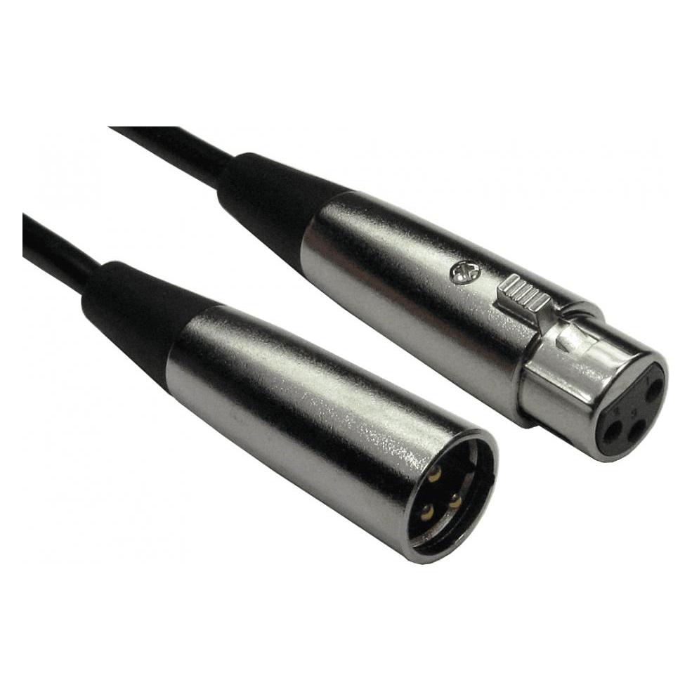 Cables Direct CDL 3m 3 Pin XLR M to F Silv C (3 m, XLR Kabel) (2XLR-SV030)