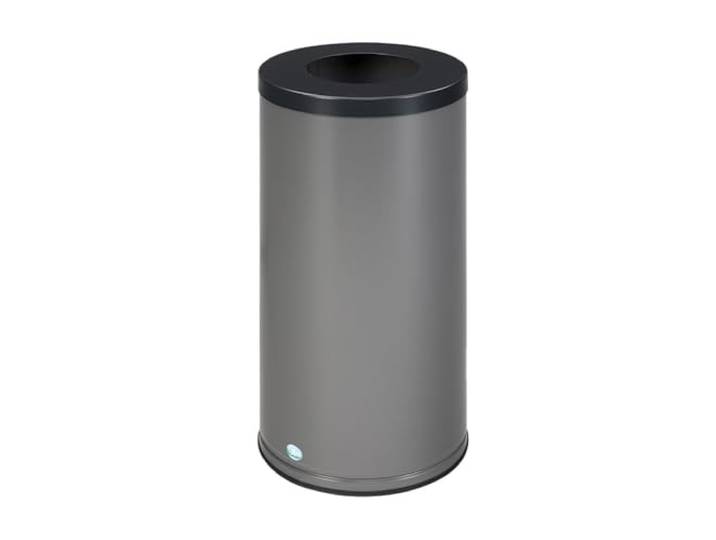 PROREGAL Robuster Wertstoffsammler mit Deckel 70 Liter, HxBxT 70x36,5x36,5cm Verzinkter Stahl Anthrazit Mülleimer Abfalleimer Müllkorb