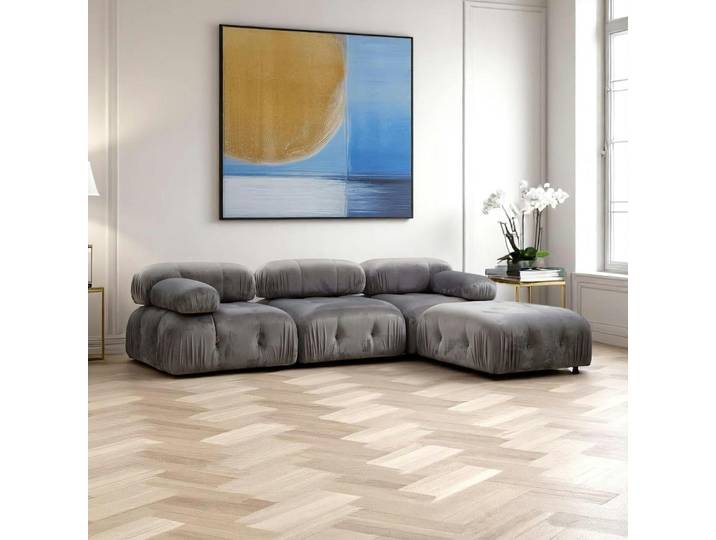 Canapé d'angle modulable RONDA - Gris
