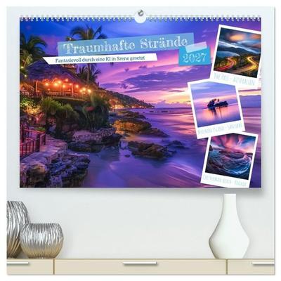 Traumhafte Strände (hochwertiger Premium Wandkalender 2027 DIN A2 quer), Kunstdruck in Hochglanz