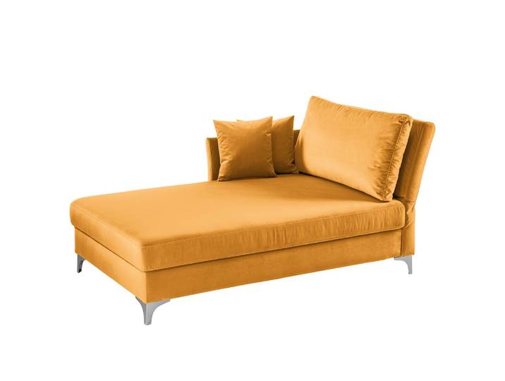 Recamiere Hillarys I Gelb/Maisgelb Bettkasten: Holzwerkstoff Sitzrahmen: Massivholz Fichte 101 x 44 x 220cm Ausrichtung rechts Glamour