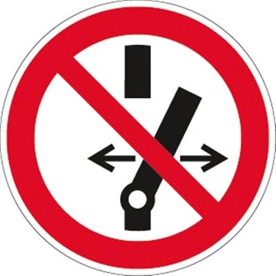 Aufkleber Schalten verboten ISO 7010, Folie, Ø 200 mm