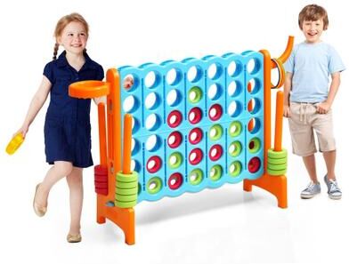 Costway 2.5ft 4-to-Score Giant Game Set-Orange