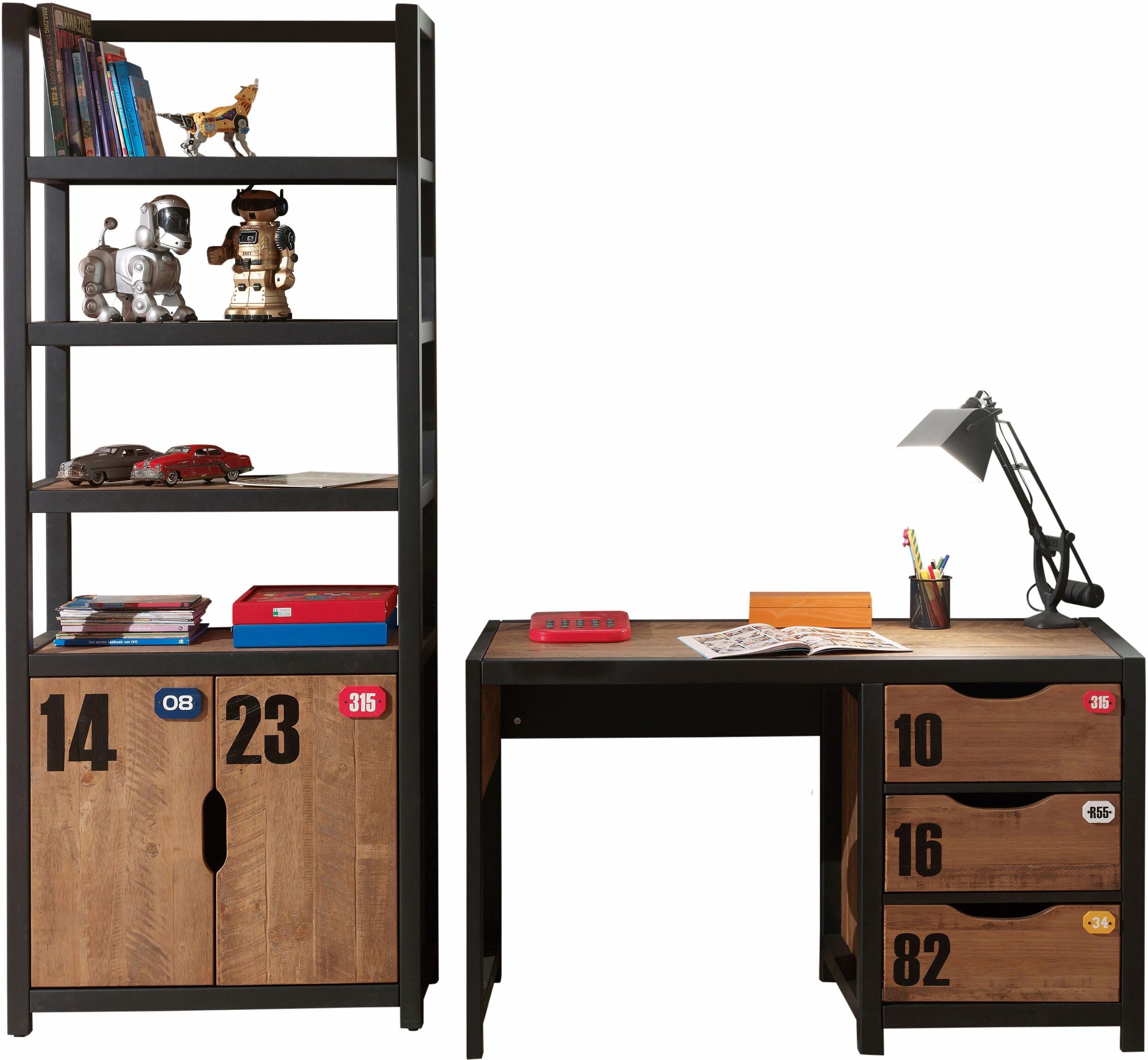 Kinderregal VIPACK "Alex", beige (industrie), Holzwerkstoff, Regale, Kinderregal, Standregal aus teilmassiver Kiefer und MDF
