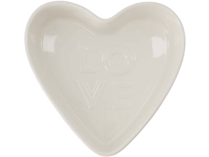 Zusss Ovenschaal Keramiek Hartvorm Love Klein Keramiek White