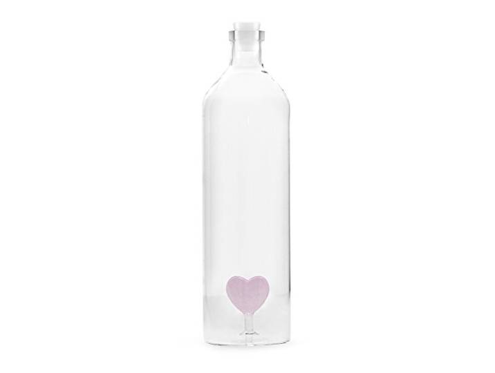 Balvi Fles Love Waterkaraf 1,2 l. Figuur binnenin bevestigd, deksel van borosilicaatsilicone