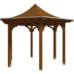 Skan Holz Pavillon Laube Versailles-nussbaum