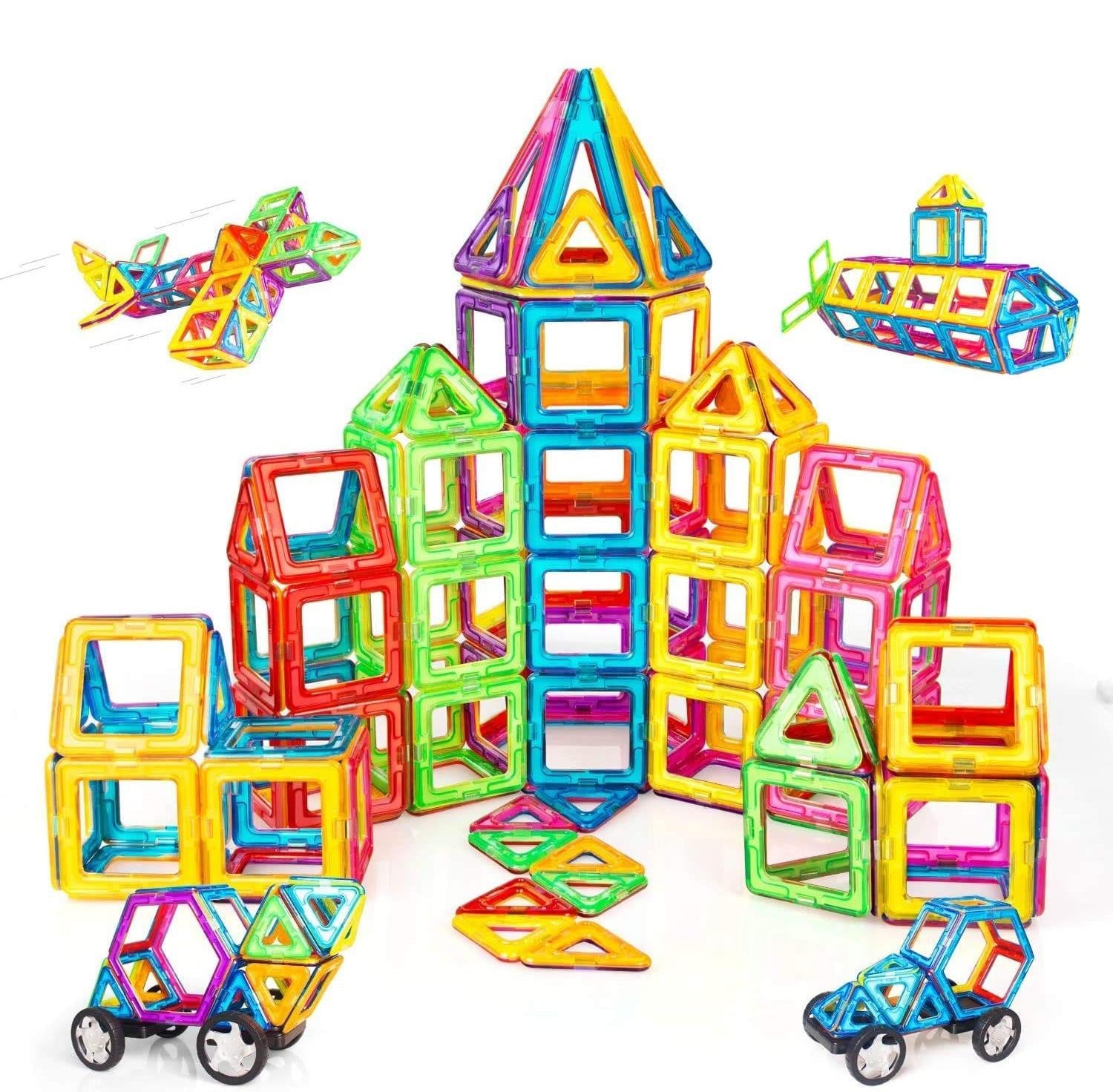 Merkloze 120-delige magnetische bouwblokken set - Educatief STEM-speelgoed voor creatief spelen