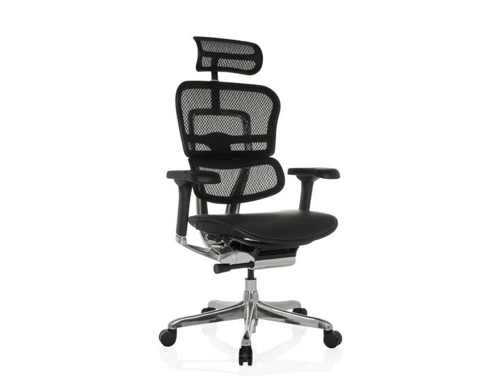 ERGOHUMAN GEN2 Netzstoff / Leder - Luxus Chefsessel Schwarz