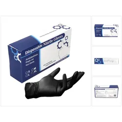 Tool Brothers, Schutzhandschuhe, Nitril Einweg Handschuhe Schwarz / Black 100 Stück Grösse XL / Extra Large - nicht Steril (XL)