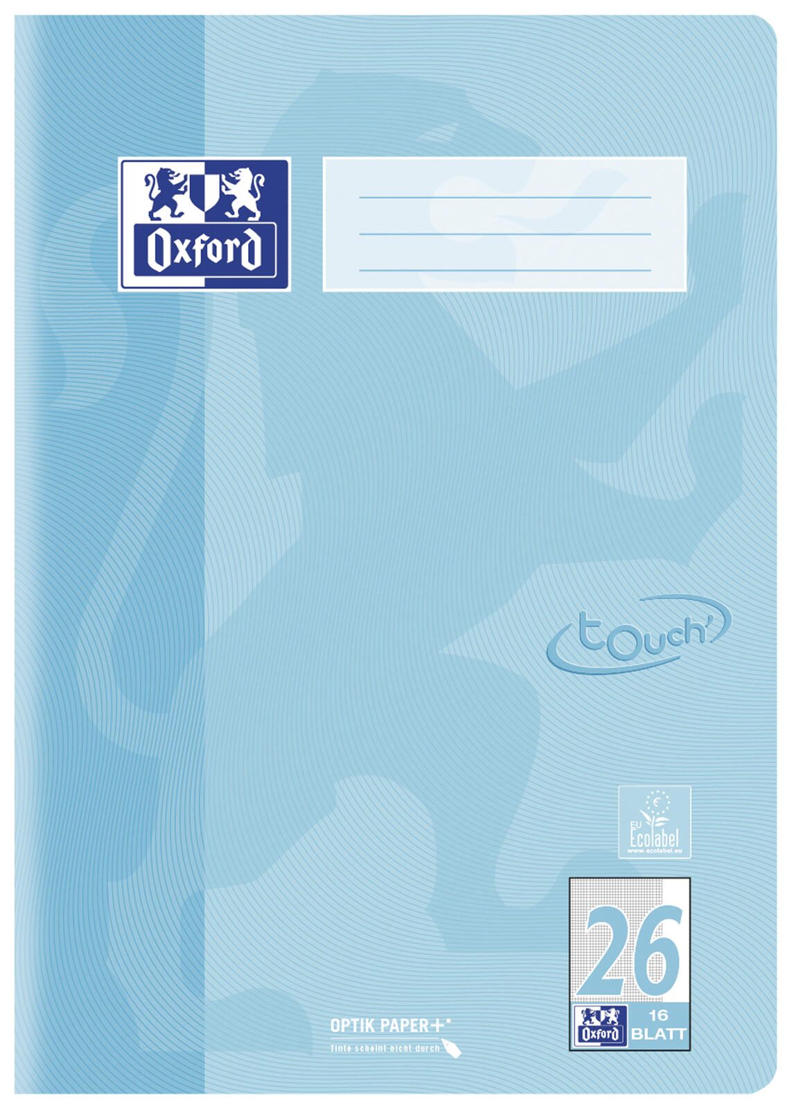 OXFORD Schulheft TOUCH Lineatur 26 kariert DIN A4 400196037