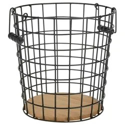 Papierkorb Cage Braun/Schwarz