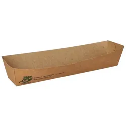 PAPSTAR 80 Snacktrays, Pappe "pure" 3 cm x 3,3 cm x 18,5 cm braun "100% Fair"