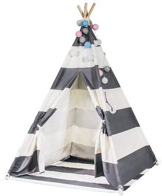 e-Joy Teepee Tent for Kids with Carry Case,Cavas Toys for Girls/Boys Girls - 1pc