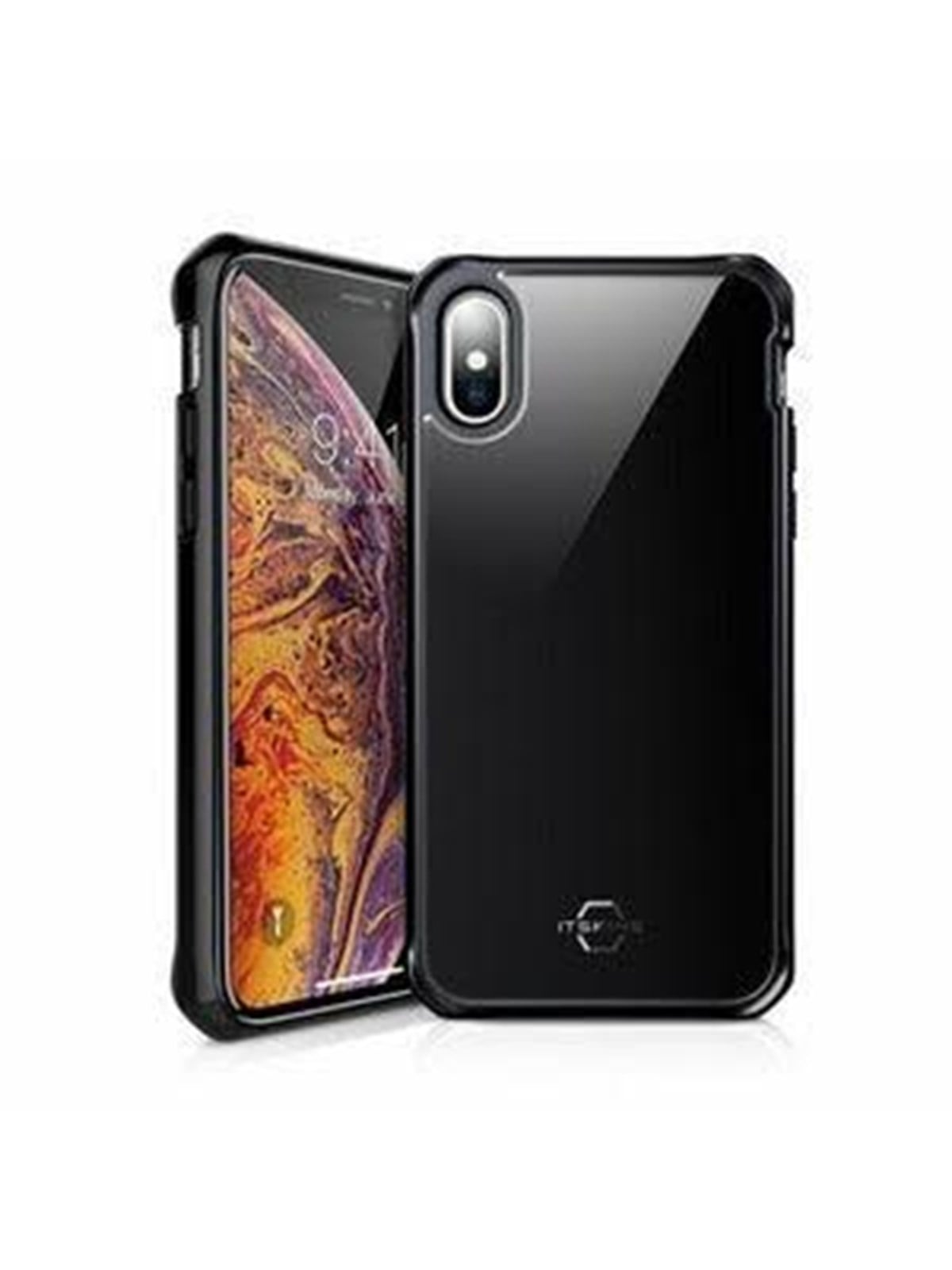 ITSKINS HYBRID GLASS cover for iPhone XS Max. Black