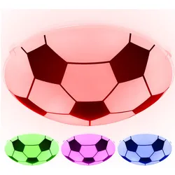 Kinder Decken Lampe DIMMBAR Fußball Glas Leuchte FERNBEDIENUNG im Set inkl. RGB LED Leuchtmittel