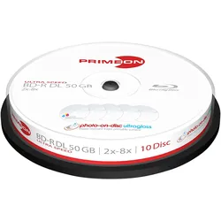 Primeon BD-R 50GB Dual Layer 10er Spindel (10x), Optischer Datenträger