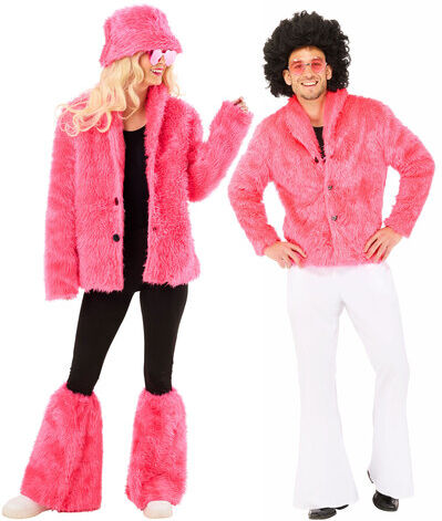 Plüschjacke, neonpink