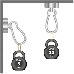 4x Supermagnete, Magnet, Topfmagnet mit Karabiner (2x)