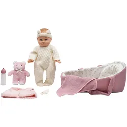 happytoys Happy Friend Clara Doll 35cm with bassinet set