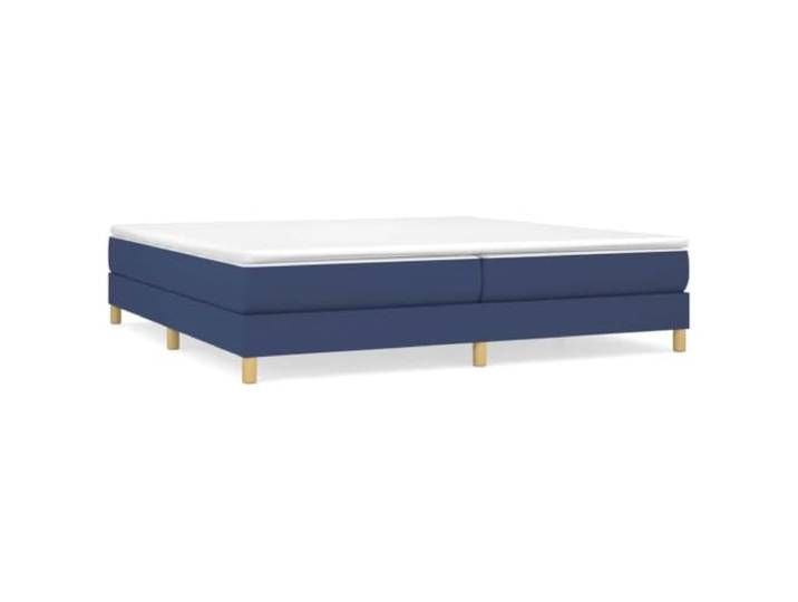 PUGYNBK Bettgestell mit Lattenrost, Stoff, Blau, 200 x 200 cm Stabile Beine, Sperrholzleisten, Matratze nicht im Lieferumfang enthalten