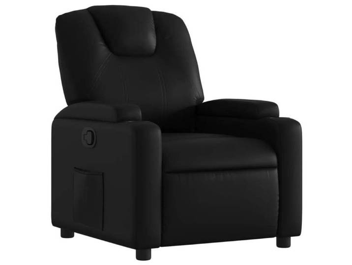 CHIC Fauteuil Salon Moderne Fauteuil inclinable Noir Similicuir Design5955