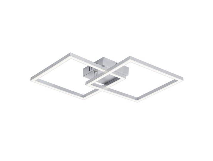 Nettlife LED Pendelleuchte Christina Ⅲ 40/40/7 cm, Silberfarben, Kunststoff, LED integrated, 40x7x40 cm, Lampen & Leuchten, LED Beleuchtung, LED-Deckenleuchten