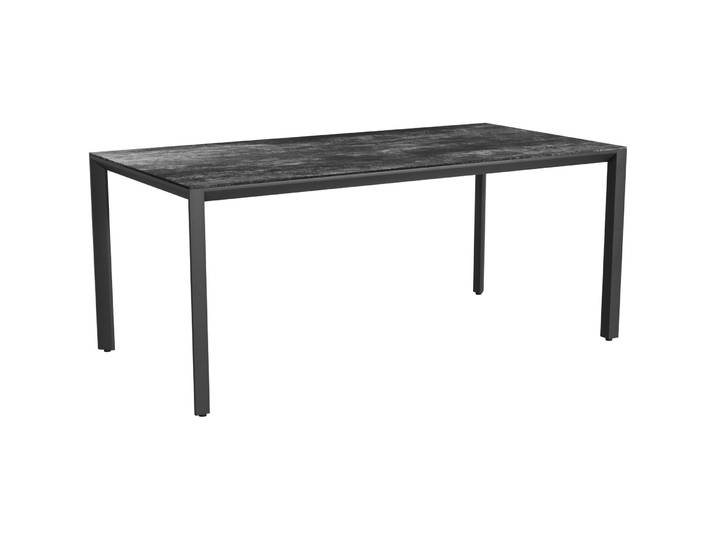 Gartentisch Tropea Schwarz matt / Dark Night Keramik/Stahl pulverbeschichtet B 180 T 90 cm - Möbel Konfigurator: Traummöbel individuell